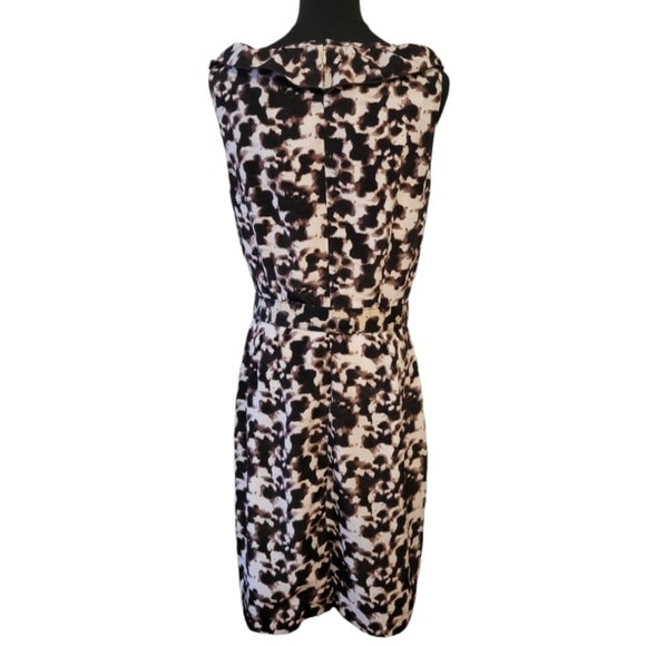 Banana Republic Sleeveless Print Belted Dress Size 10 - Picture 3 of 4